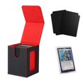 thumbnail image 1 of Venssu MTG Deck Box for Commander Display,Card Deck Box Fits 100 Double Sleeved Cards, TCG Card Storage Box with 2 Dividers and 1 Toploader (Black&Red), 1 of 5
