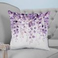 thumbnail image 4 of 14x14 Pillow Covers Set of 2, Purple Eucalyptus Throw Pillow Covers Decorative Couch Cushion Case, Spring Botanical Plant Aesthetic Microfiber Square Pillowcases for Bedroom Car Living Room, 4 of 7