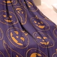 thumbnail image 3 of Hand Drawn Halloween Pumpkin Pattern Blanket,Comfortable Soft Lamb Wool Throw Blanket,All Season,Warm Lightweight Blankets for Sofa Bed Couch Living Room Chair,30"x40", 3 of 4