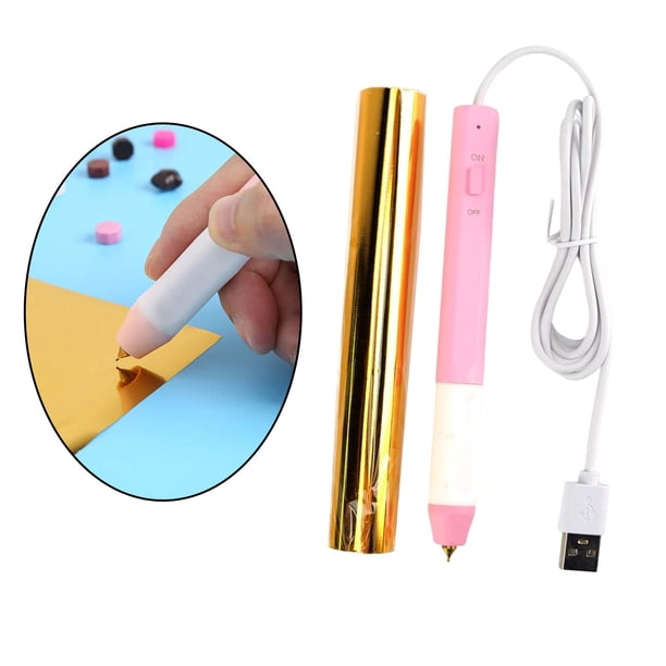 Bolígrafo de lámina caliente BLESIY Decoración de bricoje Punta de 1.5 rosa