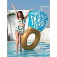 thumbnail image 4 of Flotador inflable para piscina con anillo de diamante, anillo de compromiso, flotador para despedida de soltera, decoraciones Stagette, tubo de natación, salón acuático flotante al aire libr, 4 of 5