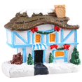 thumbnail image 3 of Moyic Resin Christmas Scene Snow House LED Decoration Desktop Village Set Kits de decoración para fiestas tipo F, 3 of 6