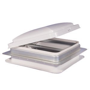 Heng s Industries Roof Vent 75111-C1G1 Manual Opening; For 14 Inch x 14 Inch; With Screen; Without Fan; Pure White Screen Frame; Galvanized Metal Base And Lid; Standard Mount