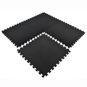 Greatmats Sport Plus Designer 10 mm Interlocking High Density Foam Tiles Black 25 Pack 2 ft. x 2 ft.