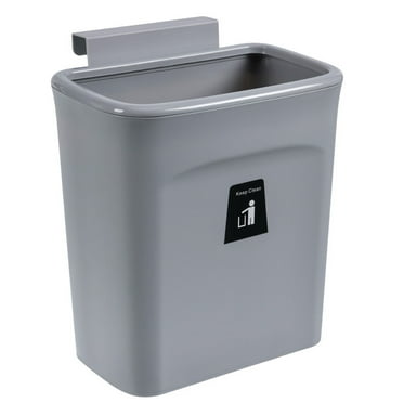 XYKA Wall-Mounted Hanging Trash Can 9.3"x5.1"x11.2" Space-Saving Container for Home Kitchen Cabinet Bathroom Multi-Use Reusable Bag Compatible Quality Trash Ideal for Door