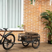 GVN Bike Cargo Trailer Bike Wagon Bicycle Trailer with Suspension, Triple Safety Features, 16'' Wheels, 88 lbs Max Load