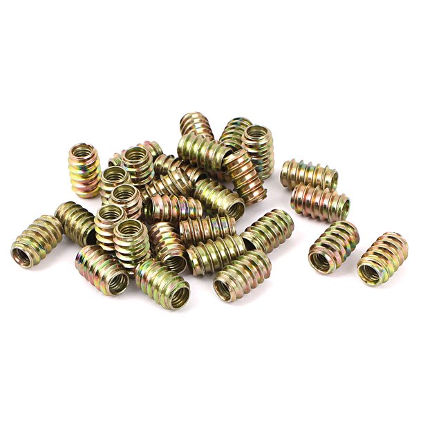 M6 x 17mm Unhead Type ENut Wood Furniture Insert Nuts 30 Pcs Walmart