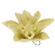 thumbnail image 3 of EeaseMX Flor de cerámica para colgar en la pared, decoración artesanal, lirio artificial estereoscópico, para sala de estar, hogar y oficina (amarillo, tamaño mediano), 3 of 7