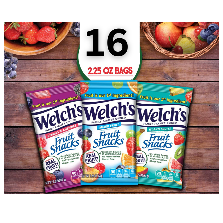 Welch's Fruit Snacks, Bulk Variety Pack with Mixed Fruit, Island