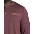 thumbnail image 2 of Long-Sleeve Jersey Henley Shirt Merlot Heather 6XLT, 2 of 4