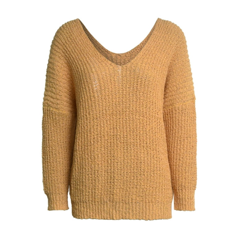 Off the shoulder mustard sweater hotsell