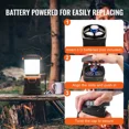 thumbnail image 5 of LED Camping Lantern, All-in-one, 1000LM, 360° Illumination, 4 Lighting Modes, Battery Powered Light, Outdoor Robust Flashlight, Built to Last Light, Ideal for Hiking Fishing Outages Repairs, 5 of 6