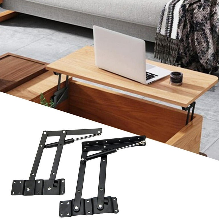 2 Pieces Folding Table Lifting , Spring Standing Rack Gas Hydraulic Hinge  Hardware Fitting Hinge Desk Mechanism for 
