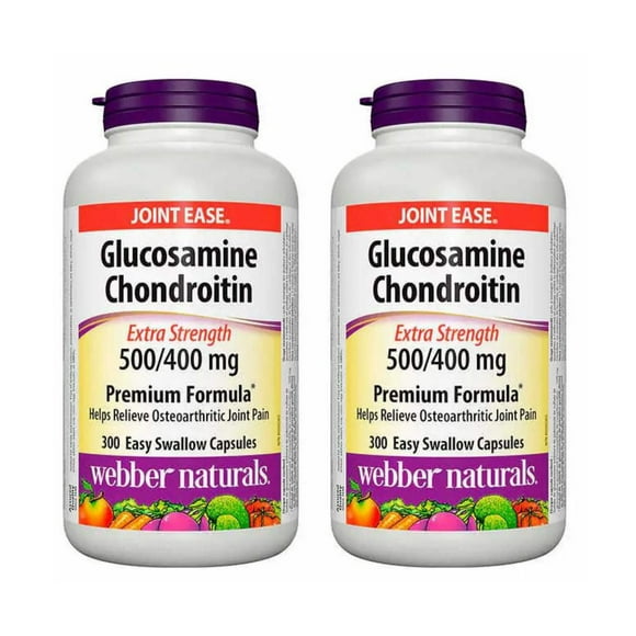 Webber Naturals Glucosamine & Chondroitin Sulfate Capsules, 300-count, 2-pack | Joint Health Support