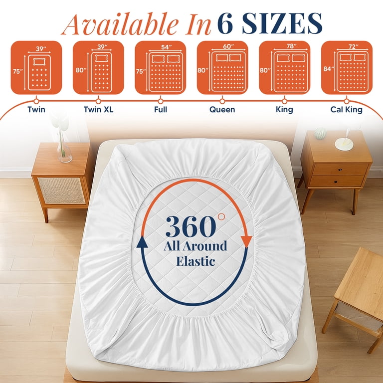 Lux Decor Collection Twin Waterproof Quilted Mattress Pad photo 5