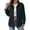 Green, variant on Womens Jackets Straight Long Sleeve Button Up Classic Lapel Collar Pocket Outerwear Coat