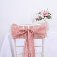 thumbnail image 4 of BalsaCircle 5 Rose Gold Polyester Metallic Fringe Chair Sashes Wedding Party Events Reception Home Decorations Supplies, 4 of 8