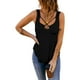 thumbnail image 1 of Camiseta sin mangas para mujer, tirantes cruzados en el pecho, dobladillo Irregular, chaleco sin mangas de verano de Color puro, 1 of 6
