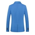 thumbnail image 3 of NoxwB Men's Big and Tall Solid/Plaid Slim Fit Blazer Casual Wedding Business Tuxedo Dress Coat Notched-Lapel One-Button Long Sleeve Suit Jacket Sky Blue L, 3 of 7