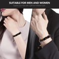 thumbnail image 3 of Pulsera de triple protección para hombres y mujeres, obsidiana de ojo de tigre genuina, 3 of 4