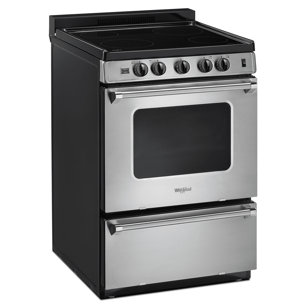 Whirlpool WFE500M4HS 24 Inch Freestanding Electric Range with 4 Heating Elements