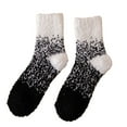 thumbnail image 2 of Women's Coral Fleece Sleep Socks, Non-Slip Gripper Slipper Socks, Ultra Soft Plush Thermal Bed Socks, Cozy Winter Indoor Wear, Gift Ready House Socks, Ankle Length - Black, 2 of 6