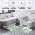 thumbnail image 5 of Palm Trees Bath Mat 3 Piece Bathroom Rug Set, Green Tropical Plants Summer Forest Scenery Non Slip Bath Rug Contour Mat and Toilet Lid Cover, Absorbent Shower Mats Soft Bath Rugs and Mats Sets, 5 of 8