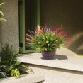 thumbnail image 4 of Plantas artificiales artificiales, flores, hierba de mono para decoración de exteriores, 4 of 6