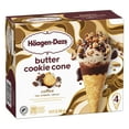 thumbnail image 5 of Haagen Dazs Coffee Butter Cookie Ice Cream Cone Dessert, 4 Count Package, 5 of 10