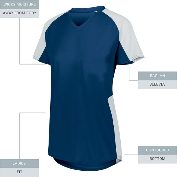 Augusta L Girls Cutter Jersey Navy White 1523 Walmart Business Supplies