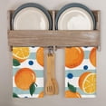 thumbnail image 2 of Eveokoki 2 Pcs Kitchen Towels Dishcloth Dish Towels Kitchen Towels Fruit Holiday Tea Towels Hand Towels for Kitchen Bathroom Housewarming Gifts Home Decoration 24 x 16 Inches (Oranges On Striped), 2 of 5