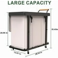thumbnail image 6 of 60 Gallon Laundry Hamper with 3 Sections, Rolling Laundry Basket with Lid, Laundry Sorter Organizer for Large Families, Hotel, Laundry Room, White, 6 of 7