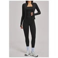 thumbnail image 3 of PISONIC 3 Piece Workout Sets for Women, Zipper Long Sleeve Jacket, Tank Top and High Waist Leggings Yoga Gym Sets, 3 of 7