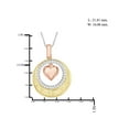 thumbnail image 5 of JewelersClub Two Tone Sterling Silver (.925) Heart Necklace with 0.15 Carat White Diamonds | Jewelry Pendant Necklaces for Women White Diamonds & 18 inch Rope Chain with Spring Clasp, 5 of 5