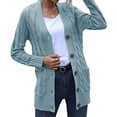 thumbnail image 4 of ClodeEU Woman Coat Clearance Women'S Knit Cardigans Loose Slouchy Oversized Wrap Chunky Pocket Sweaters Coat Rollbacks Light blue 6(M), 4 of 6