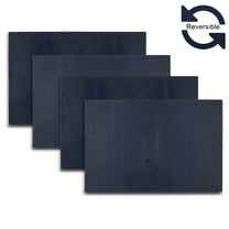 Ala Carte by Dainty Home Lucerne Patent Pebbled Textured Faux Leather Placemats – Set of 4, Reversible, Non-Slip, Washable, Heat & Tear Resistant – 12x18 in Dining Table Mats