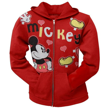 Mickey Mouse - Hearts Girls Juvy Zip Hoodie