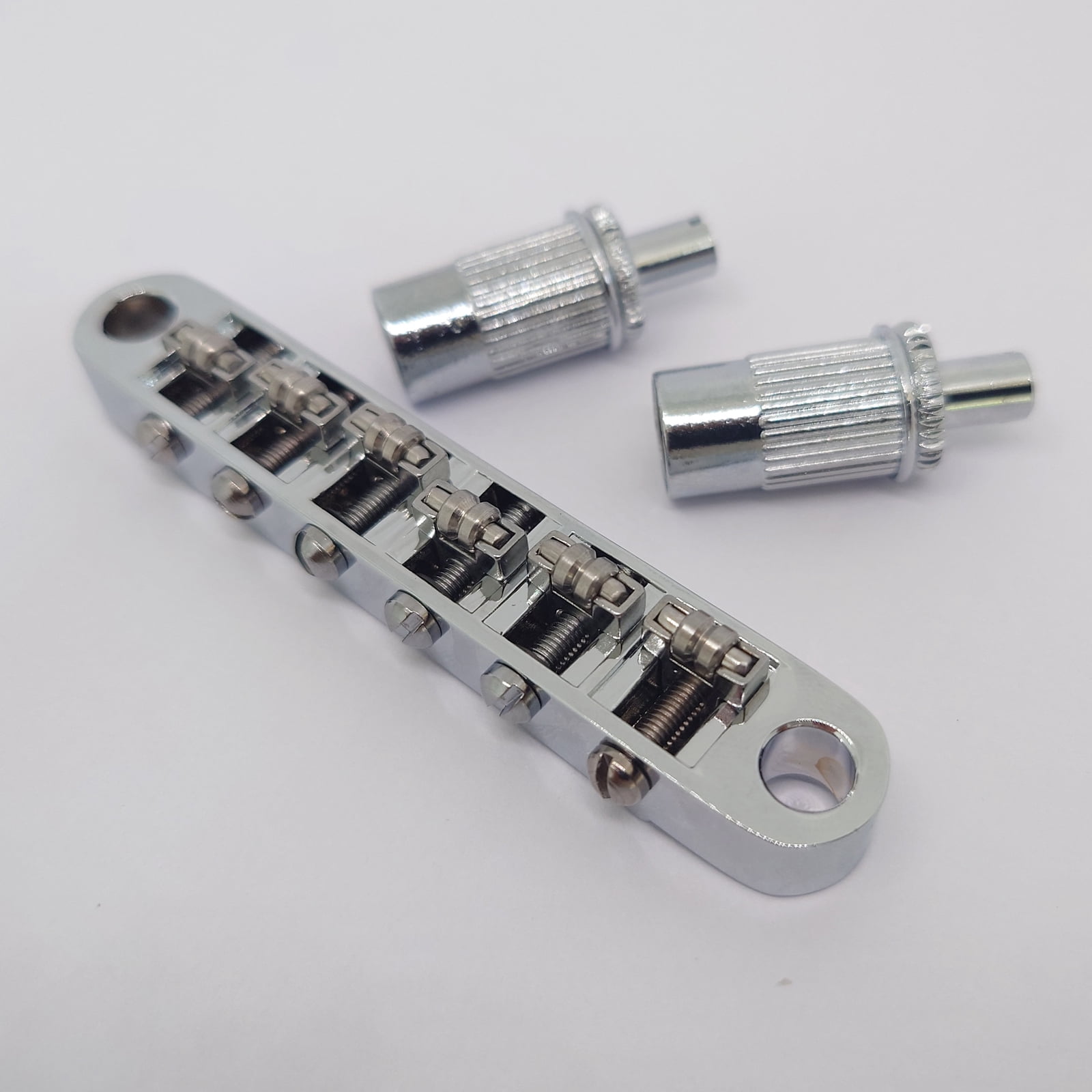 Guitar Tune-o-matic Roller Saddle Bridge Tailpiece Set Chrome for ABR LP SG EPi Electric Guitars Replacement Parts