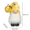 thumbnail image 5 of Sunflowers Gnome Bee Muñeco de peluche, sin rostro Nisse Elf Dwarf Tomte (negro), 5 of 5