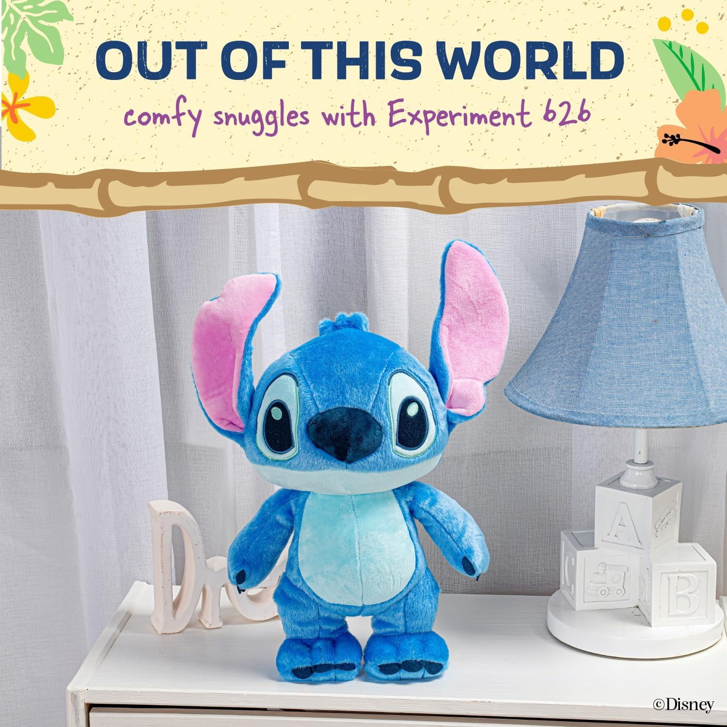 Kids Preferred Disney Stitch and Angel 2-Pack bundle, 15 Inch each Stuffed Animals and Plush Toys, Blue and Pink