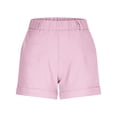 thumbnail image 6 of Cotton Linen Shorts for Women 2026 Elastic Waisted Trendy Comfy Short Casual Short with Pockets, 6 of 7