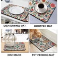 thumbnail image 4 of Large 19.5x12in Mexican Coffee Drying Mat Diatom Mud Pad with High Absorbency Coffee Mat Multi Use Kitchen Counter Gadget Designed for Effortless Cleaning, 4 of 7