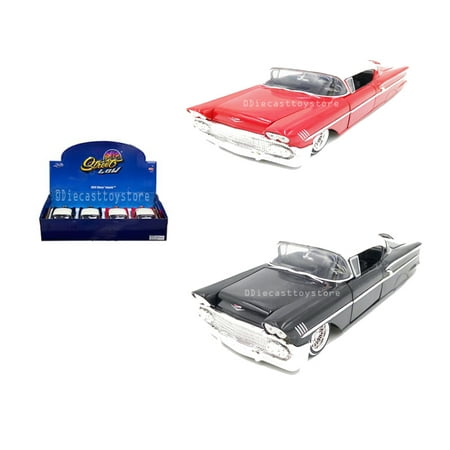 - JADA 1:24 DISPLAY - STREET LOW - 1958 CHEVROLET IMPALA SS HARDTOP (BLACK/WHITE, RED/WHITE) - MIJO EXCLUSIVES SET OF 2 98921-MJ WITHOUT RETAIL BOX
