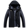 thumbnail image 1 of Chaqueta de invierno de talla grande con forro polar para exteriores, resistente al frío, de algodón, acolchada, impermeable, resistente al desgaste, para montañismo, esquí y montañismo, 1 of 4