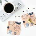 thumbnail image 5 of Bingfone Vintage Cute Ink Drawn Elephants Leather Drinks Coasters With Set Of 6,Suitable For Home Kitchen,Coffee Cup Coasters Home Gift, 5 of 9