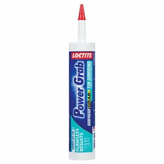 Henkel Power Grab Tub Surround Adhesive - Waterproof, White - 10 oz Tube