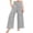 Black, variant on Girls Linen Pants Summer Striped Wide Leg Palazzo Pants Teen Boho Smocked High Waisted Beach F𝗹owy Pant Cropped Trousers