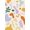 Orange, Pattern 5, variant on ODIKA 2'x3' Warm Pastel Hues Floral Harmony Washable Throw Rug Playful Scandinavian Vintage Pattern Non-Slip, Low Profile, Flatwoven, Easy Care for Hallway, Study Room