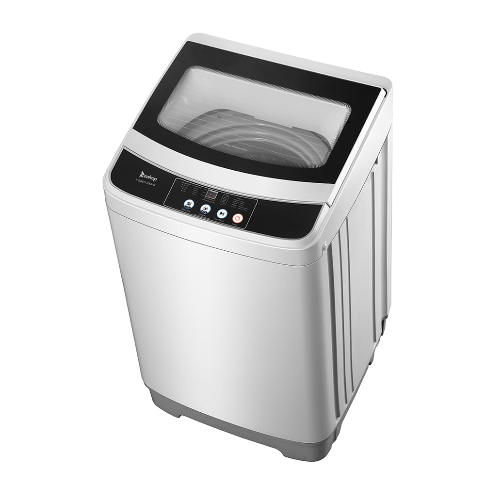 Hacer harto invierno Full Automatic Washing Machine, Compact Laundry Washing Machine 10 Programs  8 Level Portable Washer with LED Display, Gray - Walmart.com