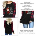 thumbnail image 2 of Women Crewneck Top, Women Blouse Round Neck Casual Fit  For Christmas For Lady ANGGREK Negro XXL, 2 of 6